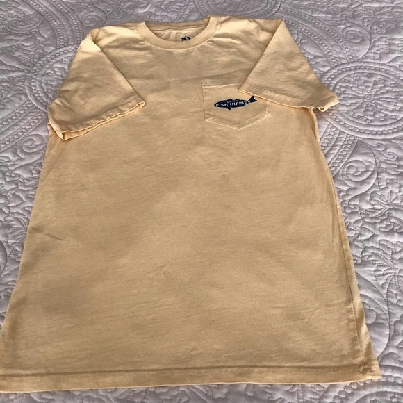 The Fish Hippie Graphic Tee Yellow Size Small - Picture 1 of 5